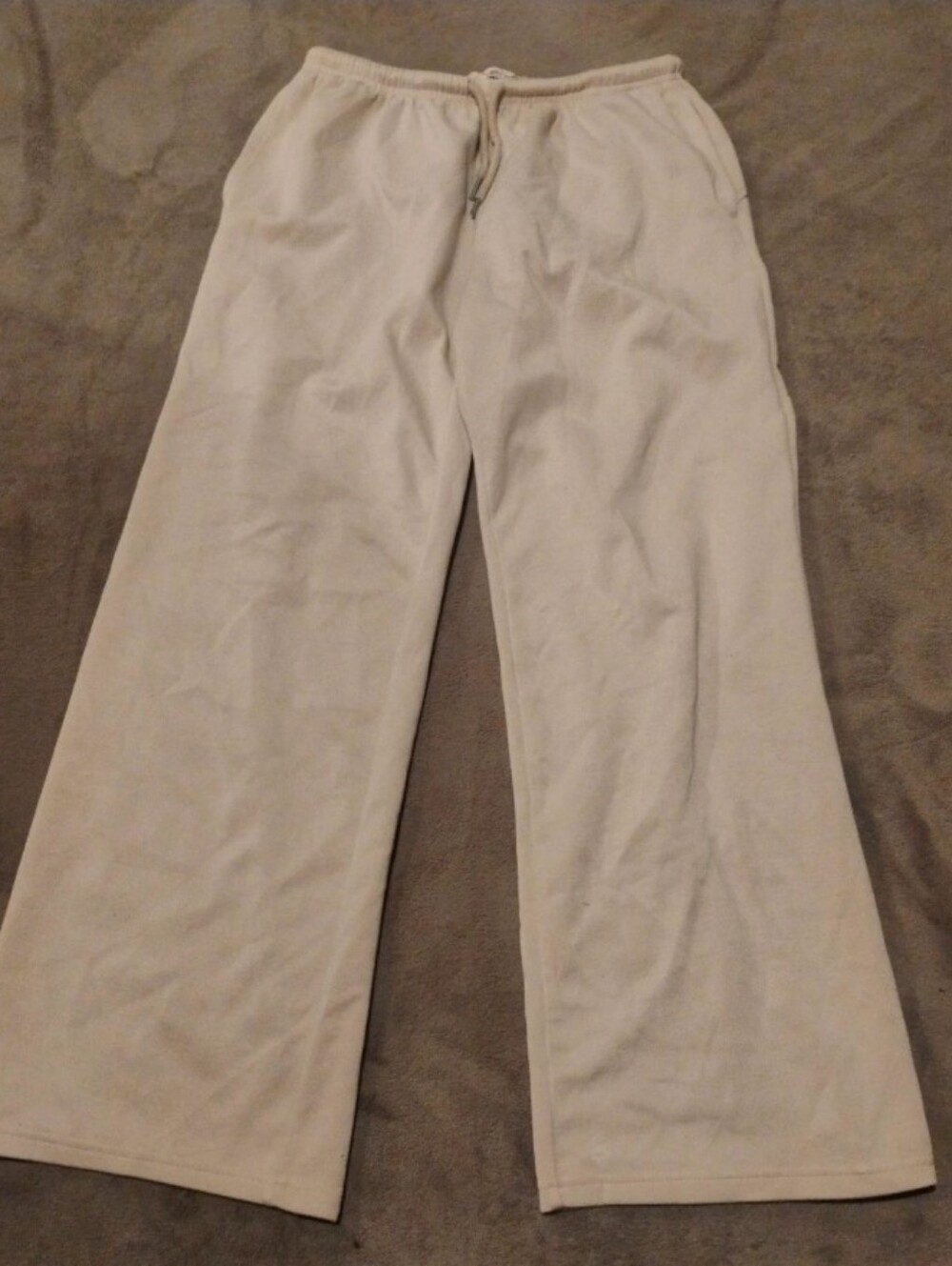 Chrome Riot Beige Wide Leg Cozy Lounge Sweatpants - Size M